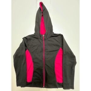 Women Hoodie- Be Inspired - Sz Large - Black and Pink.